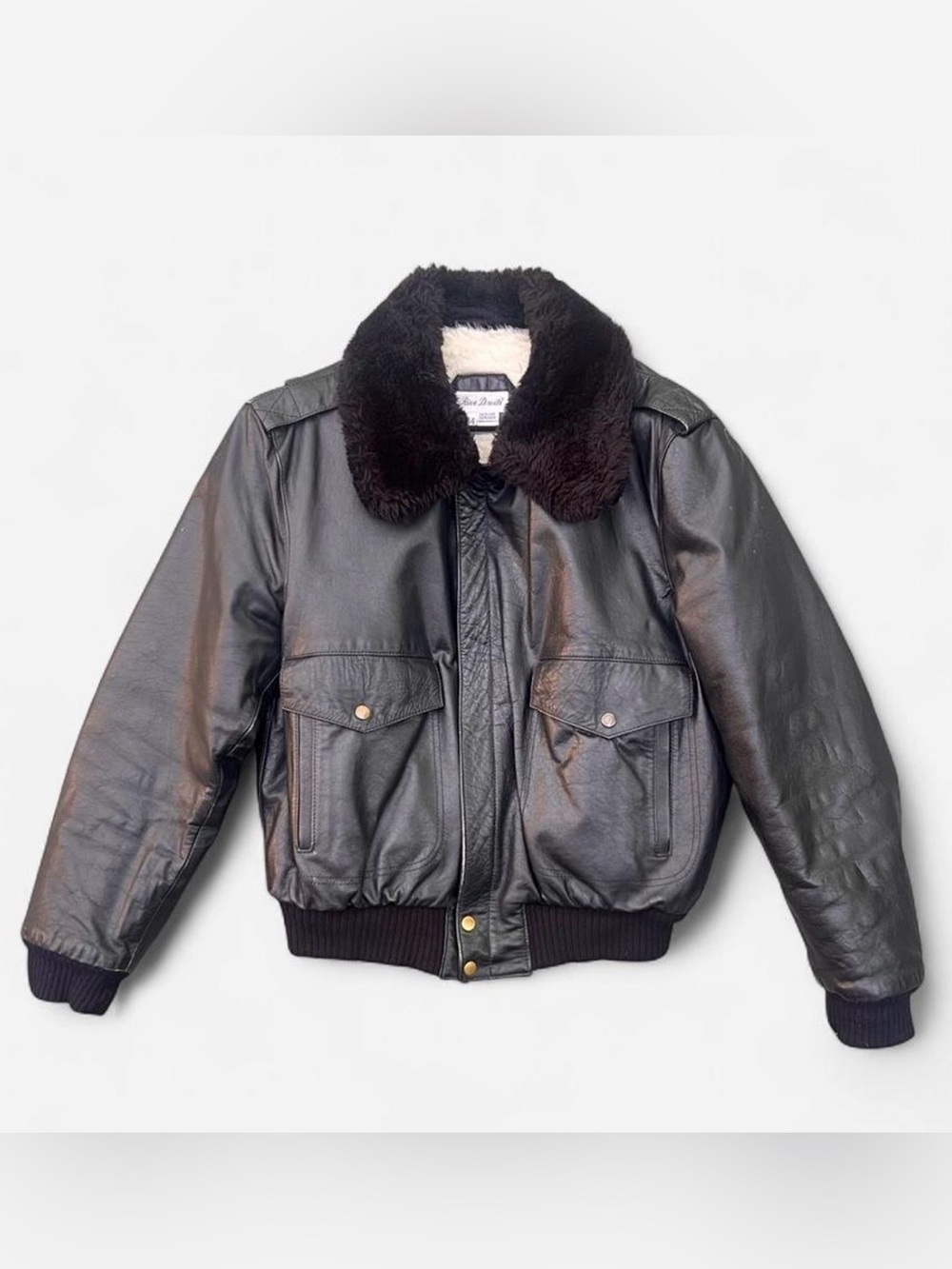 Vintage 80’s 90’s Rive Droite leather bomber jacket made in Brazil men’s size 44